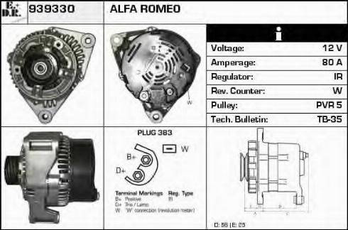 EDR 939330 - Alternator autospares.lv