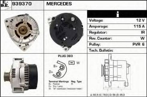 EDR 939370 - Alternator autospares.lv