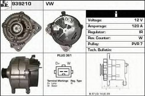 EDR 939210 - Alternator autospares.lv