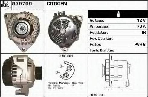 EDR 939760 - Alternator autospares.lv