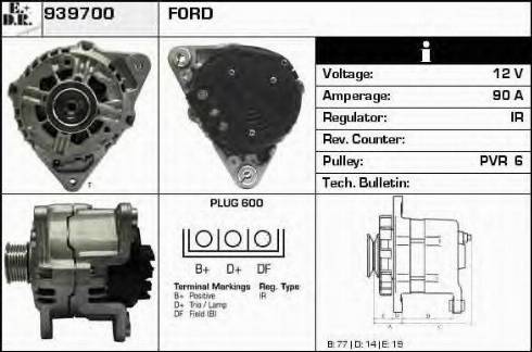 EDR 939700 - Alternator autospares.lv