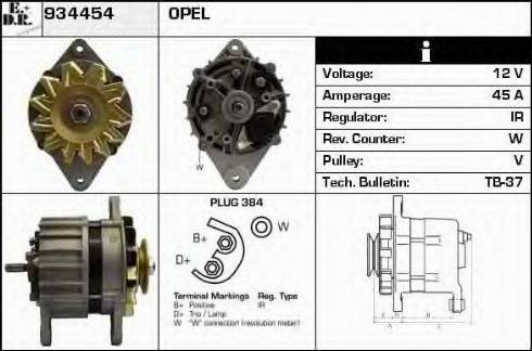 EDR 934454 - Alternator autospares.lv