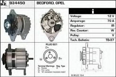 EDR 934450 - Alternator autospares.lv