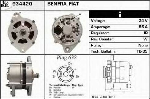 EDR 934420 - Alternator autospares.lv