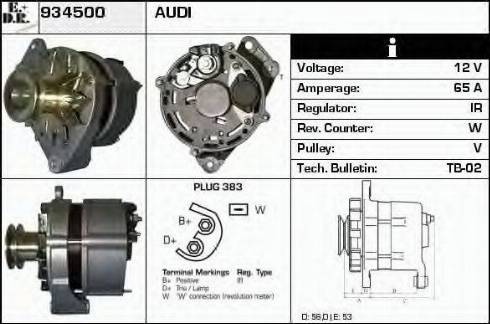 EDR 934500 - Alternator autospares.lv