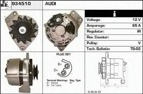 EDR 934510 - Alternator autospares.lv