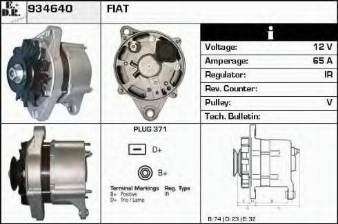 EDR 934640 - Alternator autospares.lv