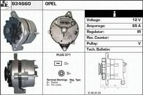 EDR 934660 - Alternator autospares.lv