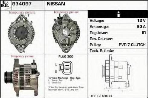 EDR 934097 - Alternator autospares.lv