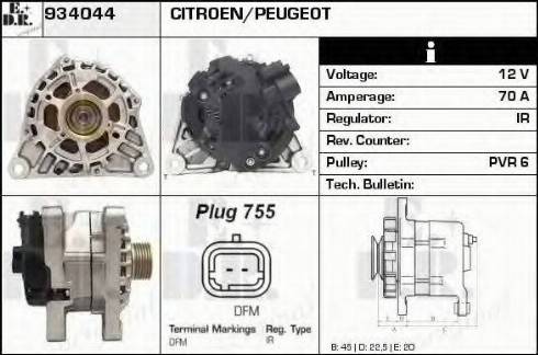 EDR 934044 - Alternator autospares.lv