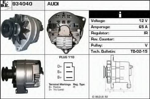 EDR 934040 - Alternator autospares.lv