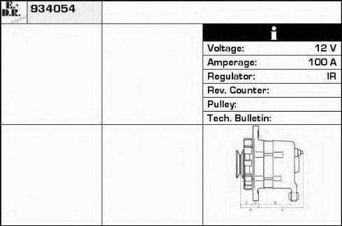 EDR 934054 - Alternator autospares.lv