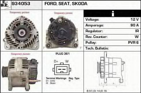 EDR 934053 - Alternator autospares.lv