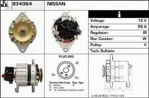 EDR 934064 - Alternator autospares.lv