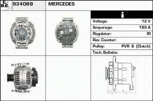 EDR 934089 - Alternator autospares.lv