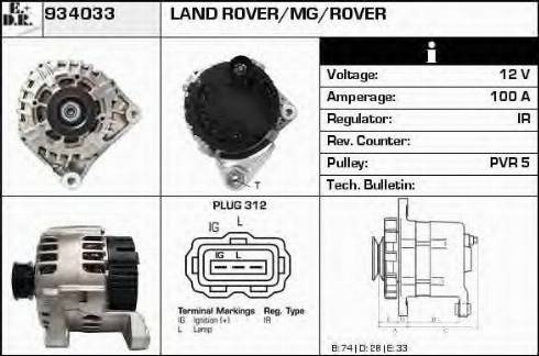 EDR 934033 - Alternator autospares.lv