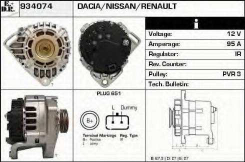 EDR 934074 - Alternator autospares.lv