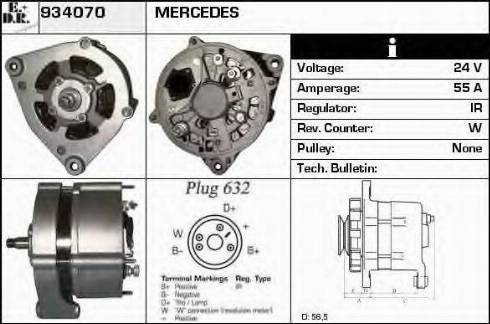 EDR 934070 - Alternator autospares.lv