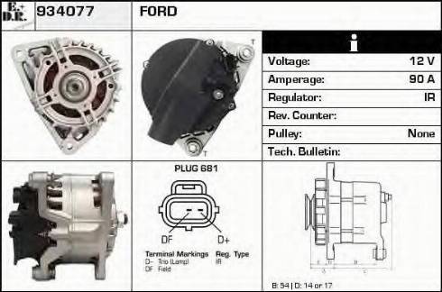 EDR 934077 - Alternator autospares.lv