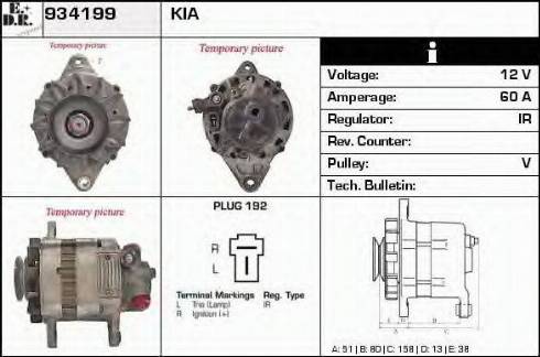 EDR 934199 - Alternator autospares.lv