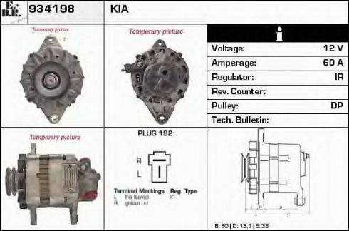 EDR 934198 - Alternator autospares.lv