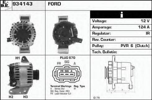 EDR 934143 - Alternator autospares.lv