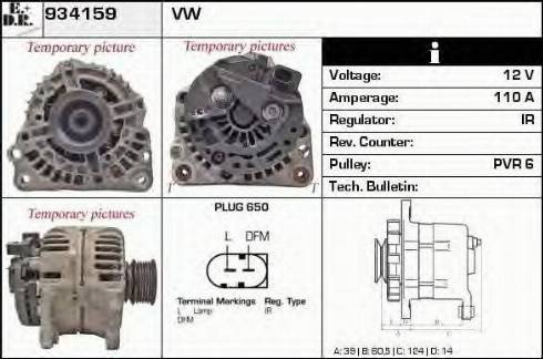 EDR 934159 - Alternator autospares.lv