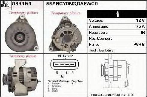 EDR 934154 - Alternator autospares.lv