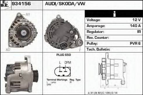 EDR 934156 - Alternator autospares.lv