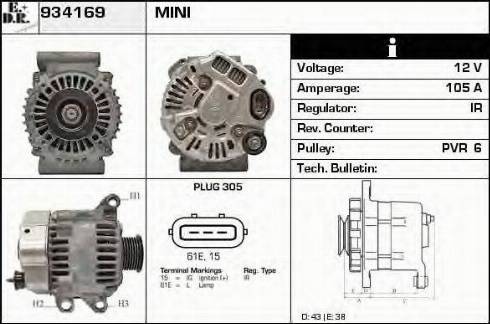 EDR 934169 - Alternator autospares.lv