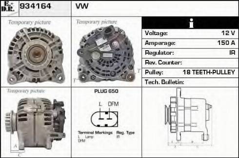 EDR 934164 - Alternator autospares.lv