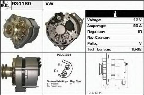 EDR 934160 - Alternator autospares.lv