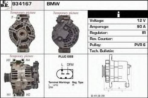 EDR 934167 - Alternator autospares.lv