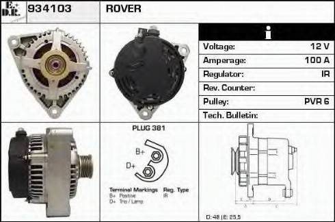 EDR 934103 - Alternator autospares.lv