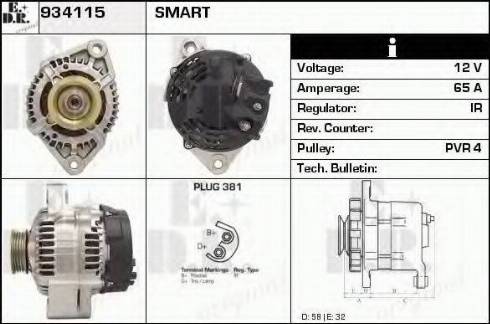 EDR 934115 - Alternator autospares.lv