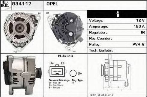 EDR 934117 - Alternator autospares.lv