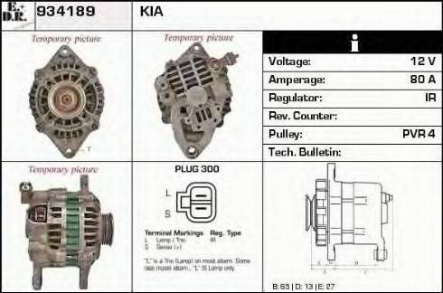 EDR 934189 - Alternator autospares.lv