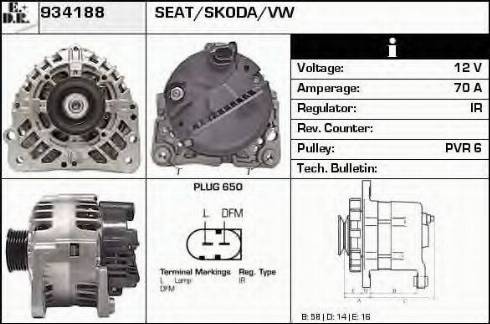 EDR 934188 - Alternator autospares.lv