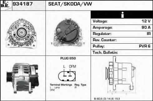EDR 934187 - Alternator autospares.lv