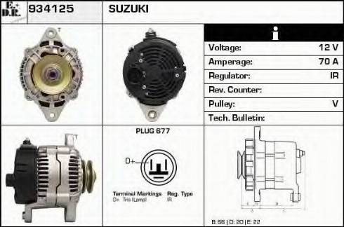 EDR 934125 - Alternator autospares.lv