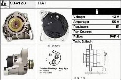 EDR 934123 - Alternator autospares.lv