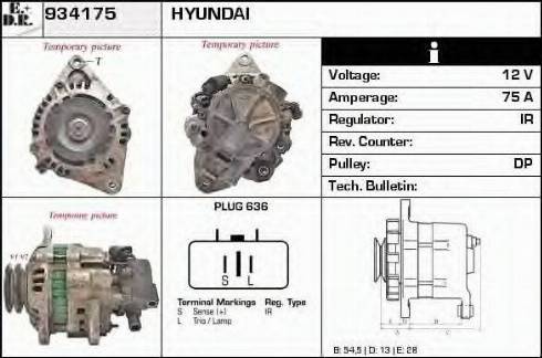 EDR 934175 - Alternator autospares.lv