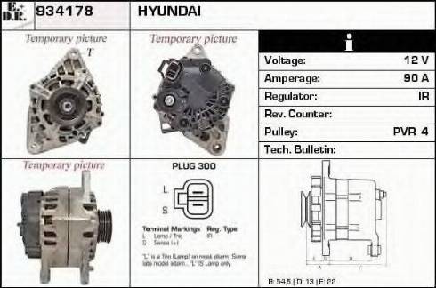 EDR 934178 - Alternator autospares.lv