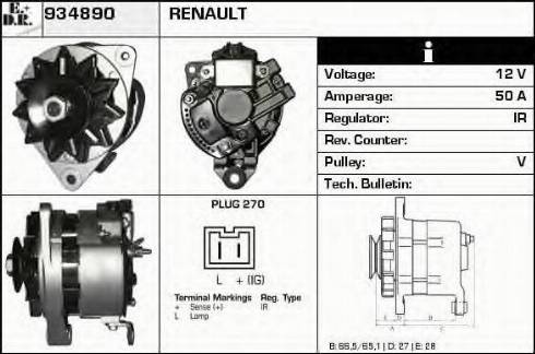 EDR 934890 - Alternator autospares.lv