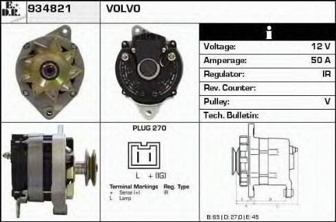 EDR 934821 - Alternator autospares.lv