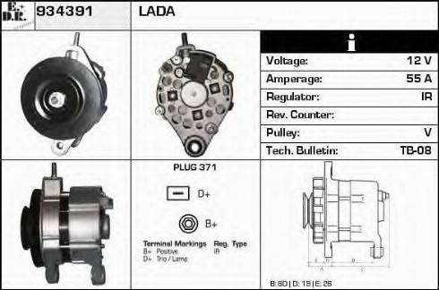 EDR 934391 - Alternator autospares.lv