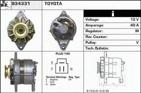 EDR 934331 - Alternator autospares.lv