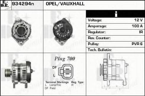 EDR 934294N - Alternator autospares.lv