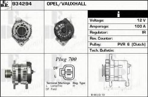 EDR 934294 - Alternator autospares.lv