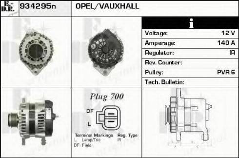 EDR 934295N - Alternator autospares.lv